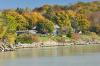 Homes along the lake on the eastern side of Port Stanley
