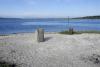 A small post at the end of the spit