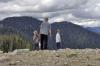 Geoff and sons looking down on the Norrish Valley